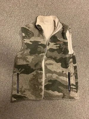 Men’s Medium Cabelas As Reversible Fleece Canvas Camouflage Vest • $19.99