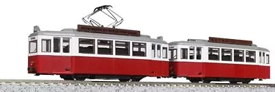 New N Scale Kato 14-806-3 My Tram Classic Duewag T2 Streetcars Set Red Light F/S • $54.68