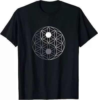 NEW LIMITED Sacred Geometry Yin Yang Flower Of Life Design Premium T-Shirt S-3XL • $22.99