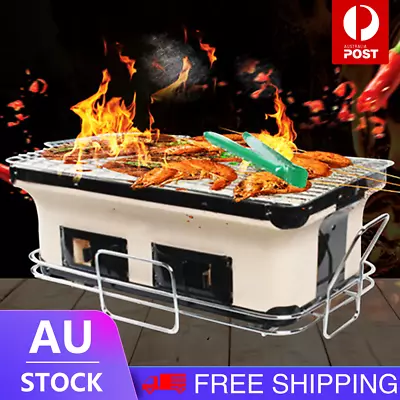 Charcoal BBQ Grill Japanese Korean Ceramic Hibachi BBQ Table Yakitori Barbecue • $57.33