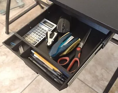 Under Desk Pencil Drawer Tray & Organizer With Ball Bearing Guides / Slides • $34.95