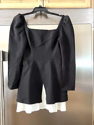 Elagia Dress Stage Costume Bridesmaid Blk/white Maid Cocktail Server Uniform New • $10.99