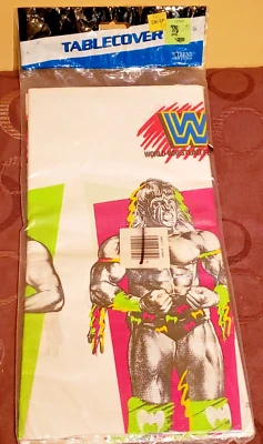 £19.66 • Buy Vintage 1991 WWF Paper Table Cover 54  X 96  Official WWF Licensed Product