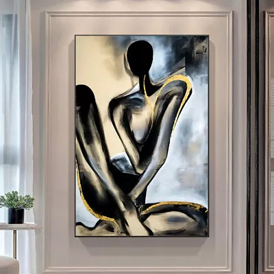 Mintura Handpainted Girl Oil Paintings On Canvas Wall Art Modern Home Decoration • £127.05