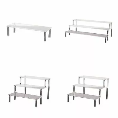 £13.19 • Buy Clear Acrylic Display Stand Ladder Riser Holder Shelf Perfume Cosmetics Car Rack