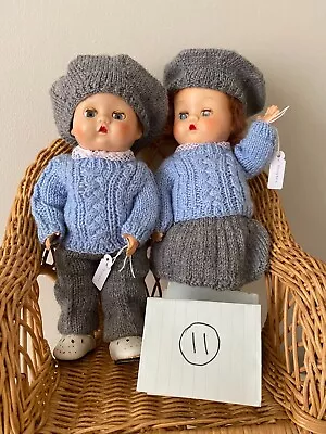 10 Inch Vintage Hard Plastic Pedigree Dolls. Set Of Twins A Boy And A Girl.  • $280