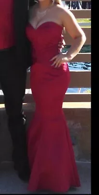 Truly Zac Posen Strapless Red Gown Formal Wedding/Prom 8 Worn Once • $100