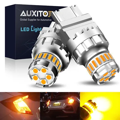 AUXITO 3157 LED Turn Signal Light Bulbs Amber CANBUS Anti Hyper Flash Error Free • $12.91