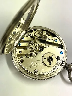 Antique Gents Silver Pocket Watch Ticks But Stops Spares Or Repair • $15.41