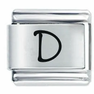 Daisy Charm - ETCHED LETTERS A To Z * For 9mm Italian Modular Charm Bracelets • £4.36