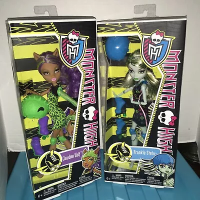 2011 Monster High Skultimate Roller Maze Frankie Clawdeen Dolls Set • $109.73