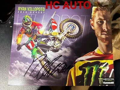 RYAN VILLOPOTO Signed  8X10 KAWASAKI PHOTO CARD 2- TOMAC MCGRATH JETT • $38.99