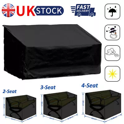 Heavy Duty Waterproof Outdoor Garden Bench Seat Cover For Furniture 2/3/4 Seater • £10.79