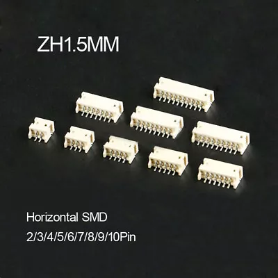 ZH1.5 Horizontal SMD Connector PCB Pin 2P 3P 4P 5P 6P 7P 8P~10P Socket Connector • $1.73