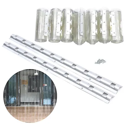 PVC Strip Curtain Door Strips 2mmx1.05mx2.0m Vinyl Cold Room Warehouse Catering • £65