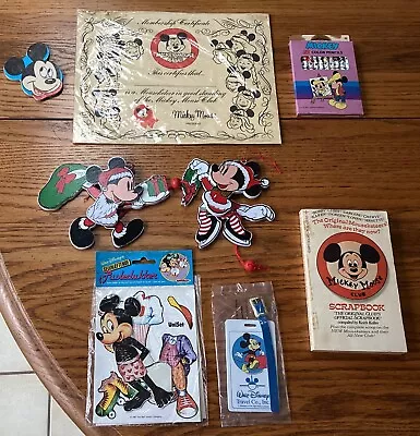 8 Old Walt Disney Mickey Mouse Advertising Items Book Club Certificate Pencils • $9.99