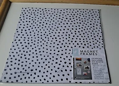 Magnet Frame 24 Piece Black And White Polka Dot • $3.99