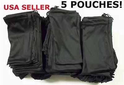 5 Black Micro Fiber Sunglasses Sunglass Carrying Pouch Case Bag Storage Sleeve • $6.99