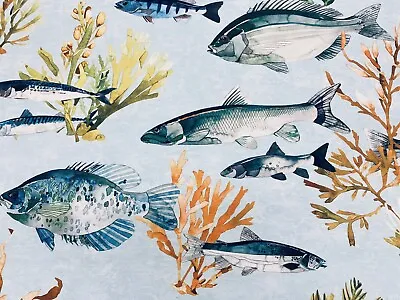 Osborne & Little Underwater Fish Print Fabric- Laghetto Outdoor 0.45 Yd F7444-01 • $29.25