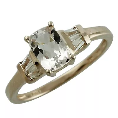 Morganite Gemstone Pink Ring Size 7 Handmade 925 Sterling Silver Indian Jewelry • $100.69