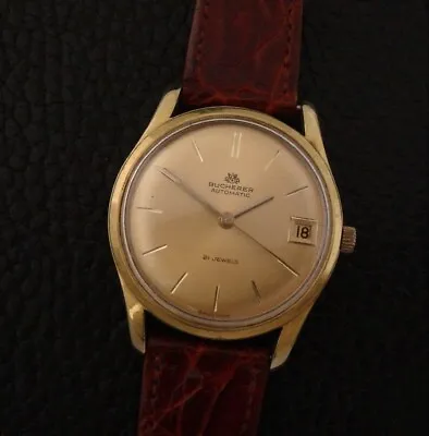 Men's Estate Vintage Retro '70s Bucherer Automatic 21 Jewel Dress Watch - RUNS! • $299.95