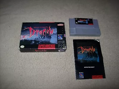 Dracula (Super Nintendo SNES Video Game) COMPLETE Box Instructions • $29.99