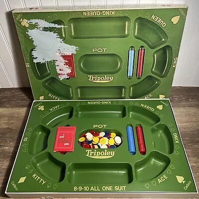 1968 Cadaco Tripoley Special Ed. No. 300 Plastic Game Board- Michigan Rummy P1 • $34.99