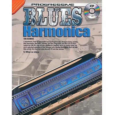 Learn To Play Blues Harmonica Mouth Organ Harp Progressive Book Tutor With CD H8 • £19.99