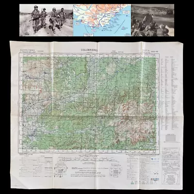 RARE WWII 1944 D-Day Operation Dragoon  COLLOBRIERES  Invasion Assault Map • $1160