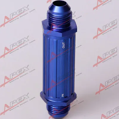 AN -6 AN6 Blue Billet Magnetic Fuel Filter 150 Micron AN6 Aluminum Blue • $8.85