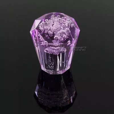 JDM Universal VIP Diamond Crystal Manual MT Bubble Drift Shift Knob 60mm Purple • $17.88