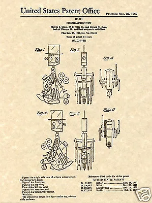 IDEAL Mr Machine Robot PATENT Art Print READY TO FRAME!!!!! Original Wind Up Toy • $9.95
