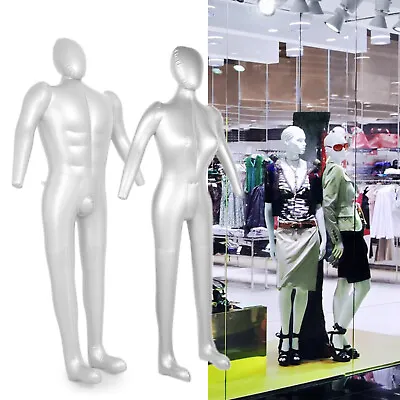 £20.99 • Buy Female Male Inflatable Plastic Mannequin Full Body With Arm Retail Display Stand