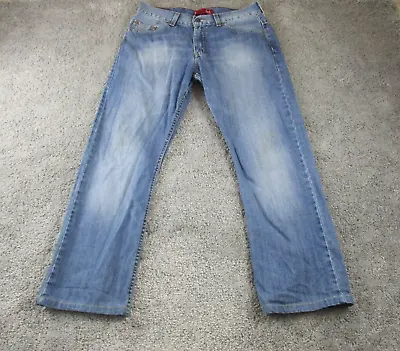 Levis 503 Jeans W31 L32 Blue Denim Boot Cut Straight Leg Zip • $34.99