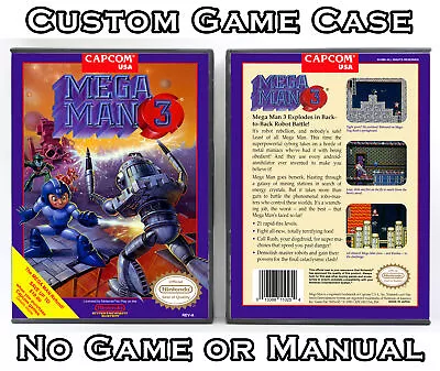 Mega Man 3 - Nintendo NES Custom Case *NO GAME* • $10.99