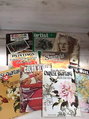 Art Book Bundle - Sunsets / Water Colours / Chinese Art + More ( Walter Foster ) • £9.99