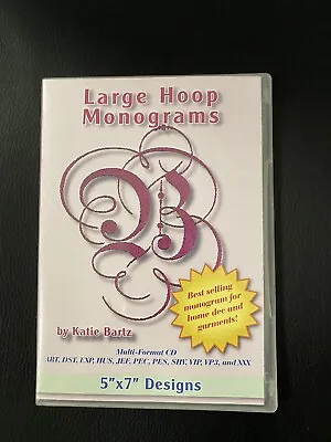 Large Hoop Monograms By Katie Bartz - Machine Embroidery • $10
