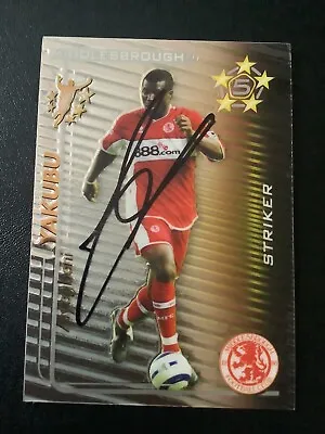 Signed Yakubu Middlesbrough Football Shoot Out Card • £1.99