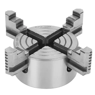 100mm 4 Jaw Lathe Chuck Self Centering K72 Metal Wood Scroll Adjustable UK • £36.99