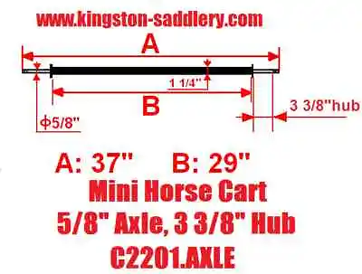 New Mini Size Horse Cart Axle 5/8  Axle 3 3/8  Hub • $109