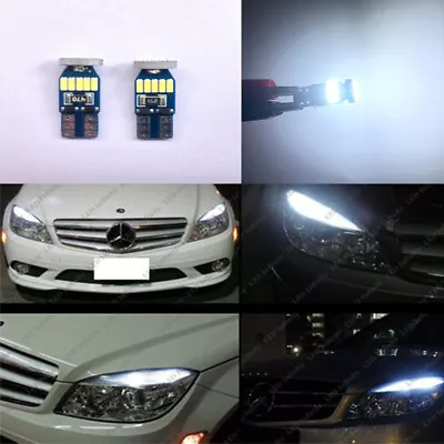 2x Error Free Led White Parking Position Light For Mercedes W204 C Class 08-2014 • $8.99