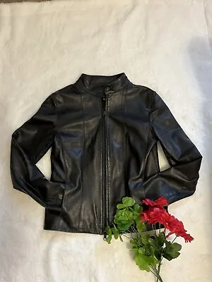GAB Vera Pelle Firenze - Italy Vintage Leather Jacket Size 12 Women's Pockets • $46.75