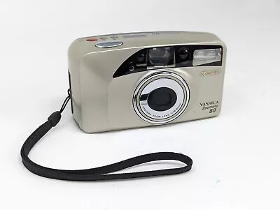 Vintage 90s Kyocera YASHICA ZOOMATE 80 38-80mm Compact 35mm Film Camera - Works! • $37.89