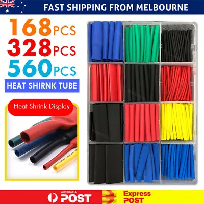 560 Pcs Heat Shrink Tubing Assortment Tube Wire Cable Insulation Sleeving Set AU • $5.51