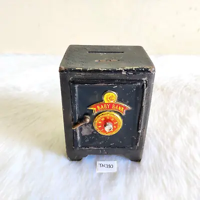 1950s Vintage Baby Bank Advertising Locker Shape Tin Coin Box Rare TN390 • £129.24