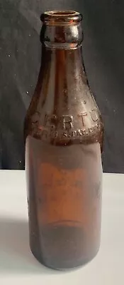 Vintage Retro 1950s Embossed Amber Certo Pectin Bottle Made In USA • $5.99