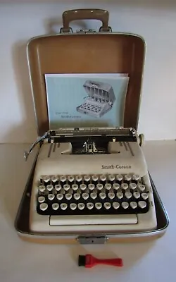 Vintage Smith Corona Silent Super Portable Manual Typewriter W/ Case & Book • $24.99