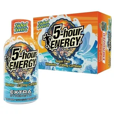 5 Hour Energy Extra Strength Tidal Twist 1.93 Oz Shots  Sugar Free 12 Ct Box • $37.99