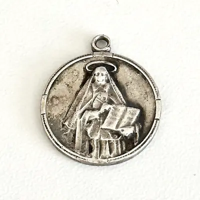 Vintage 925 Sterling Silver Catholic Saint Frances Xavier Cabrini Charm Pendant • $34.99