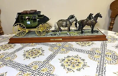 Franklin Mint Diligence John Wayne Stagecoach 1/16 Sculpture 2010 • $877